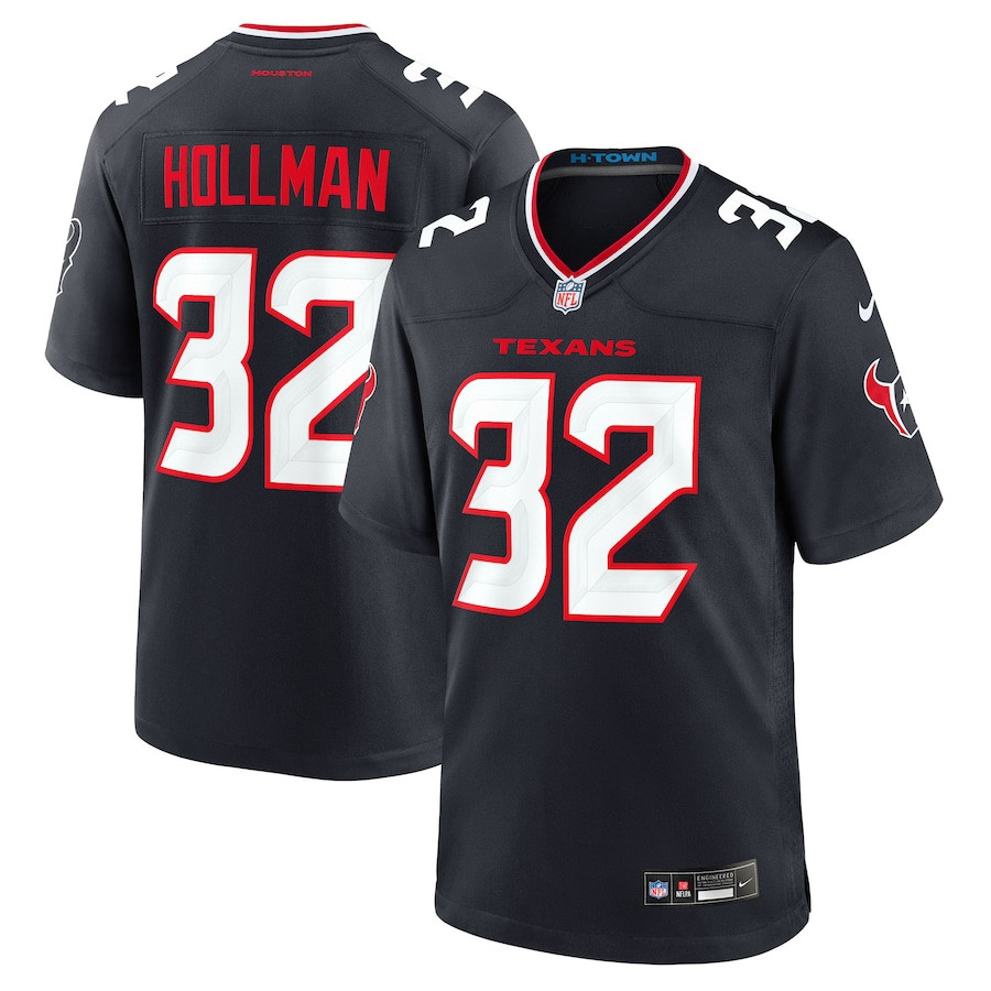 Ka'dar Hollman 32 Houston Texans Team Game Men Jersey - Navy Js6839