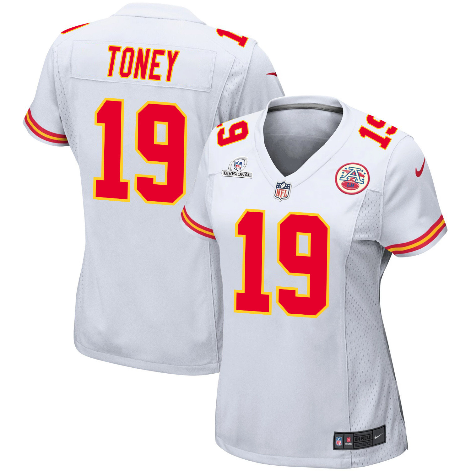 Kadarius Toney 19 Kansas City Chiefs Super Bowl Lviii Patch Game Women Jersey - White Js6435
