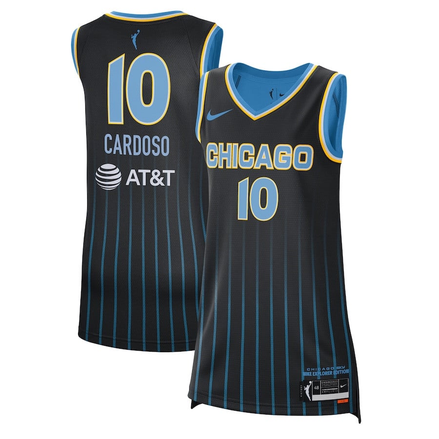 Kamilla Cardoso 10 Chicago Sky Unisex Explorer Edition Victory Jersey - Black