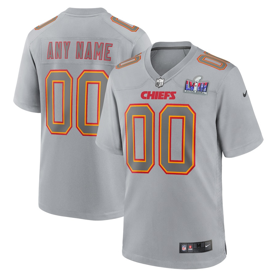 Kansas City Chiefs Super Bowl Lviii Atmosphere Fashion Game Custom Men Jersey - Gray Js6039