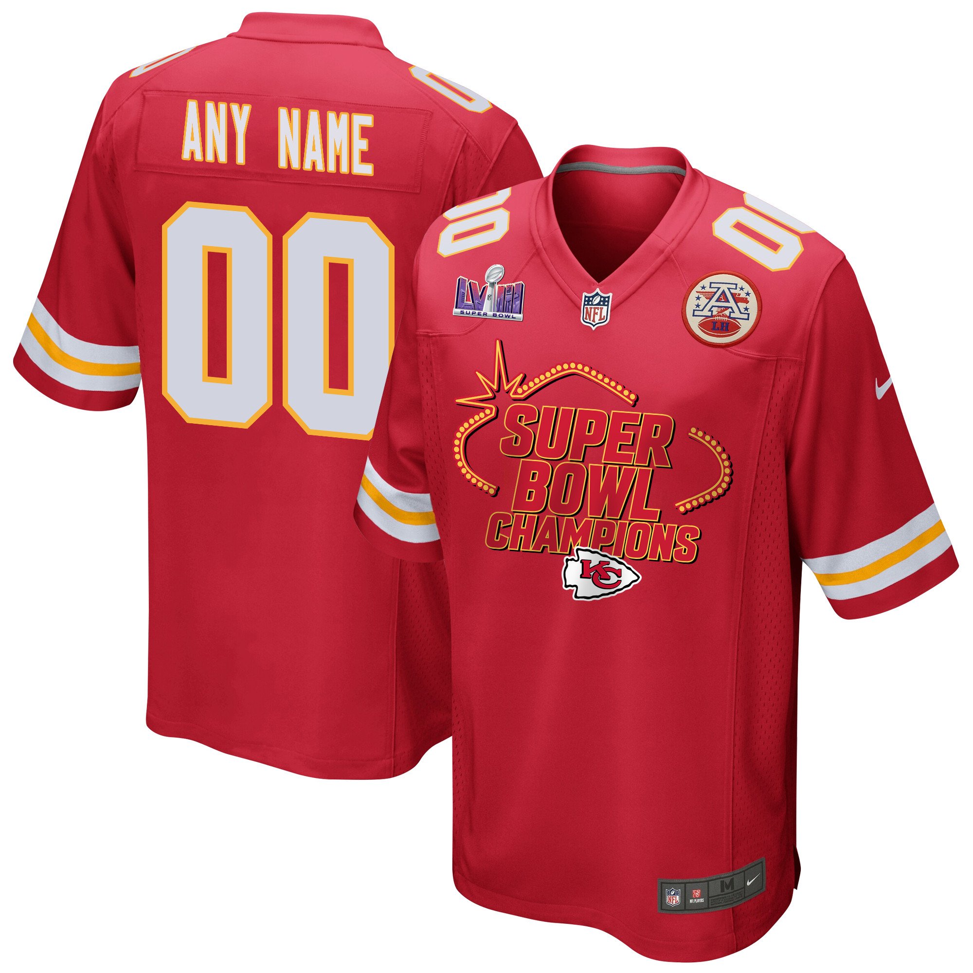 Kansas City Chiefs Super Bowl Lviii Champions Locker Room Trophy Collection Game Custom Men Jersey - Scarlet Js7338