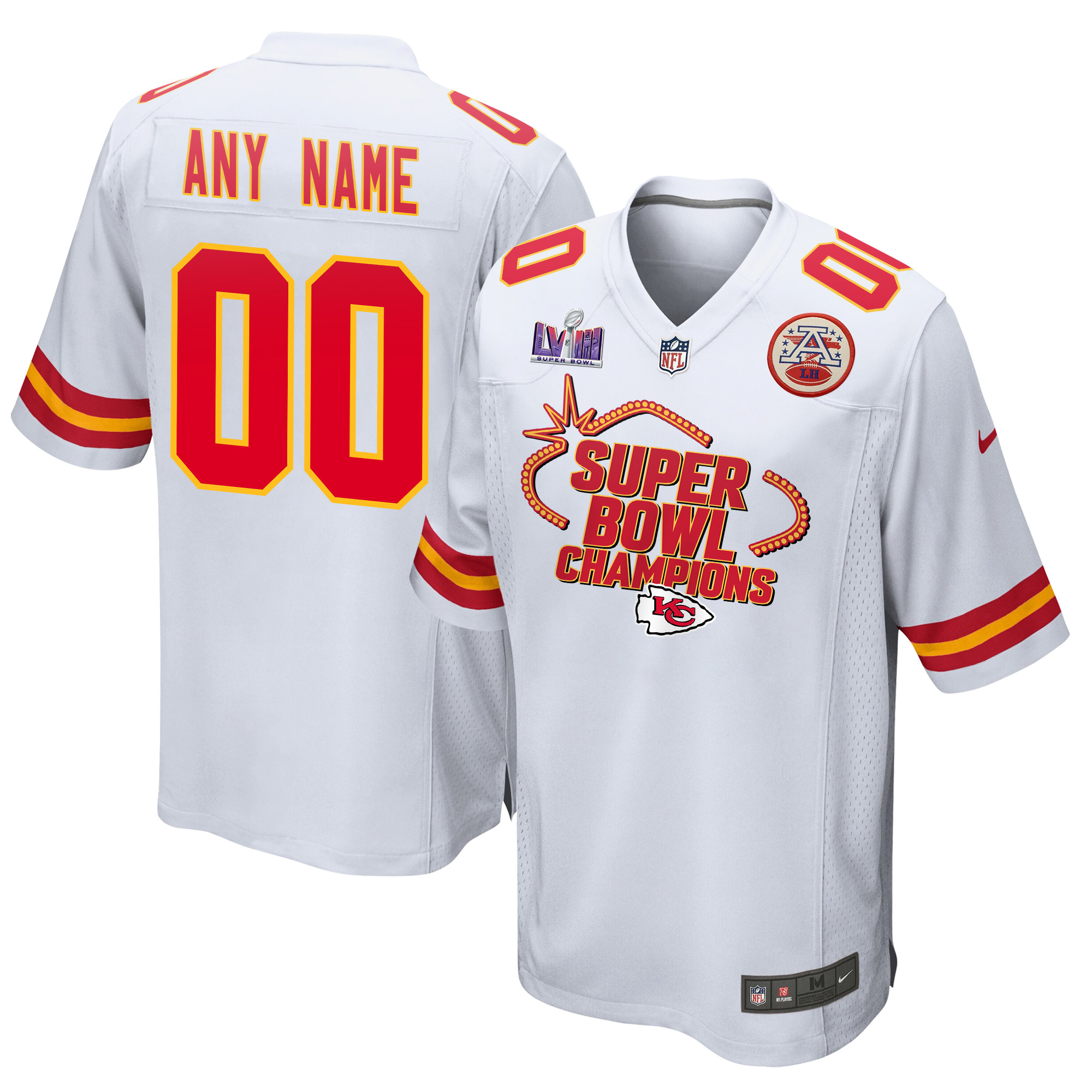 Kansas City Chiefs Super Bowl Lviii Champions Locker Room Trophy Collection Game Custom Men Jersey - White Js4433