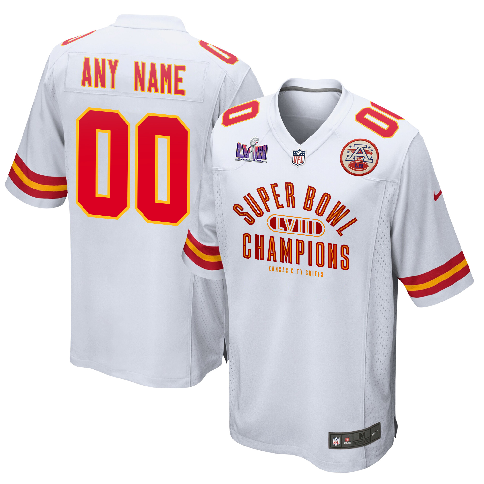 Kansas City Chiefs Super Bowl Lviii Champions Under The Lights Game Custom Men Jersey - White Js4058