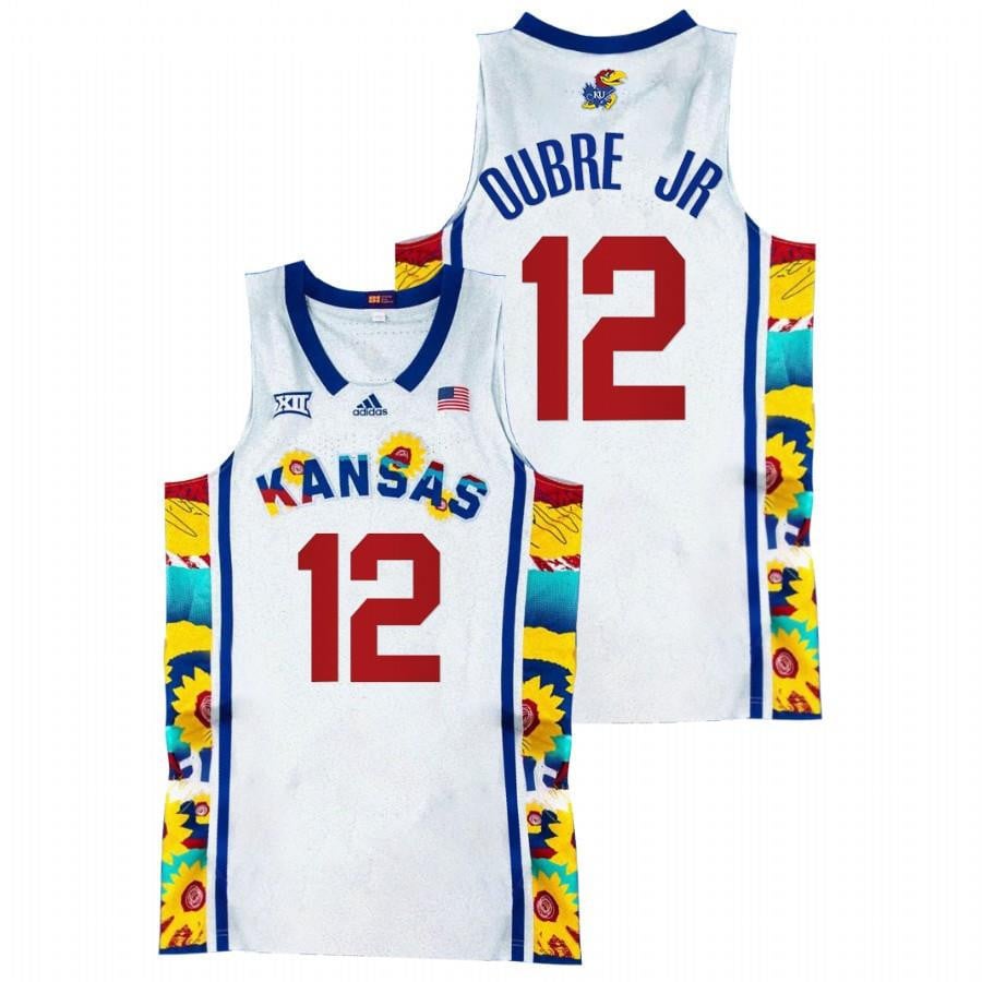 Kansas Jayhawks Kelly Oubre Jr. 12 White Sunflower Showdown Basketball Men Jersey