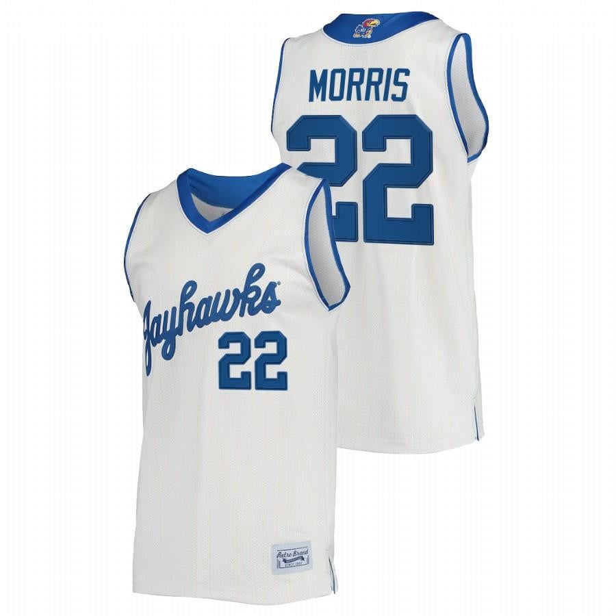 Kansas Jayhawks Marcus Morris 22 Cream Commemorative Classic Retired Jersey