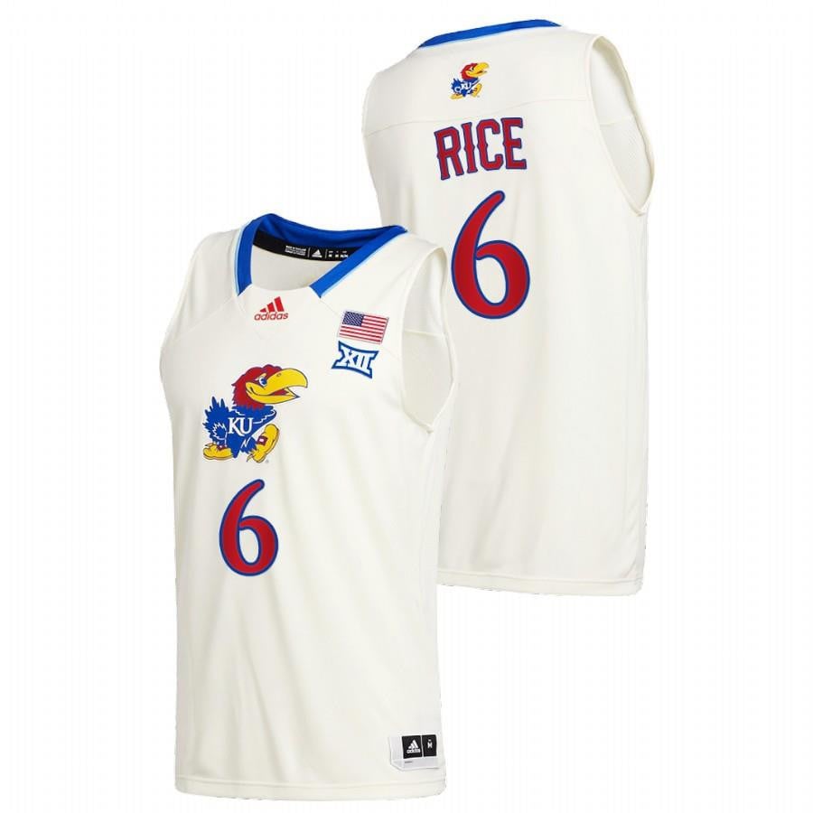 Kansas Jayhawks M.j. Rice Cream 6 Class Of 2022 5-star Prospect Jersey