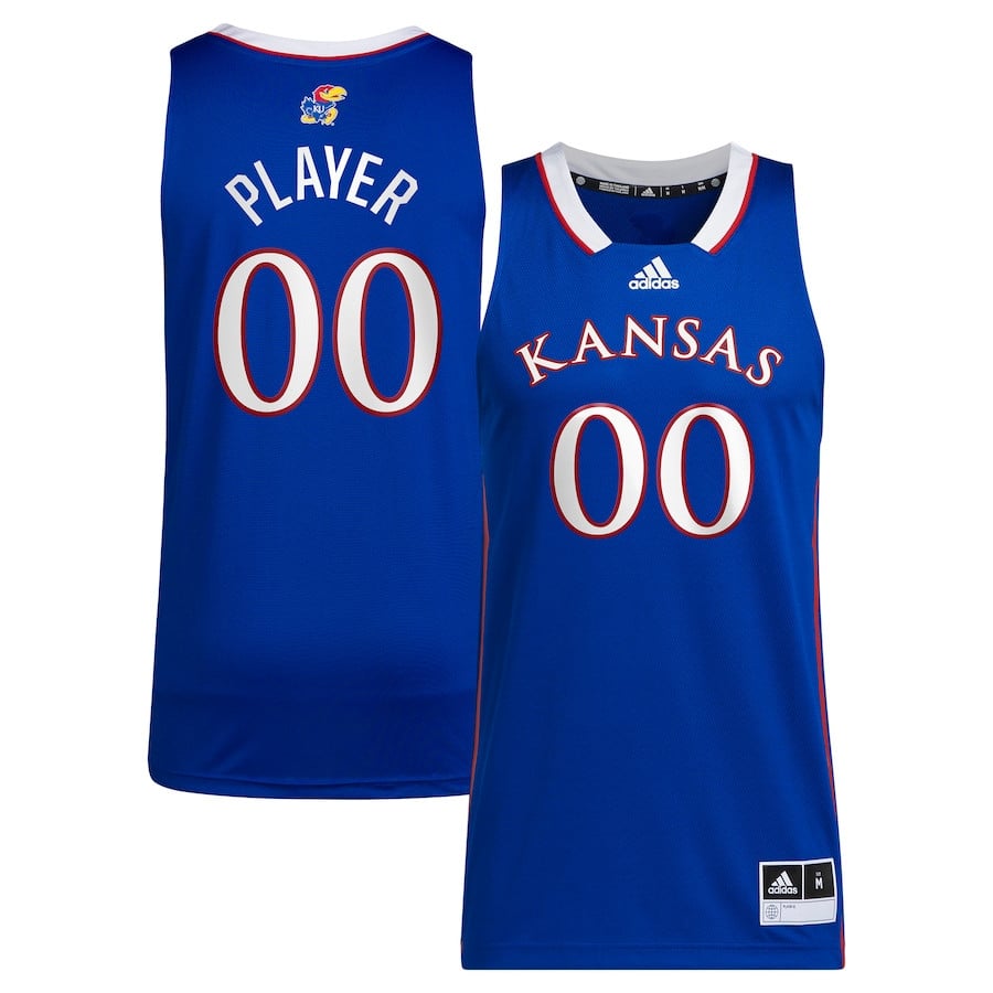 Kansas Jayhawks Unisex Nil Men Basketball Custom Jersey - Royal