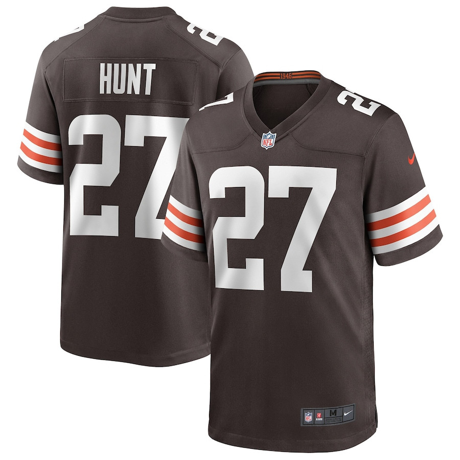 Kareem Hunt 27 Cleveland Browns Game Men Jersey - Brown Js6758