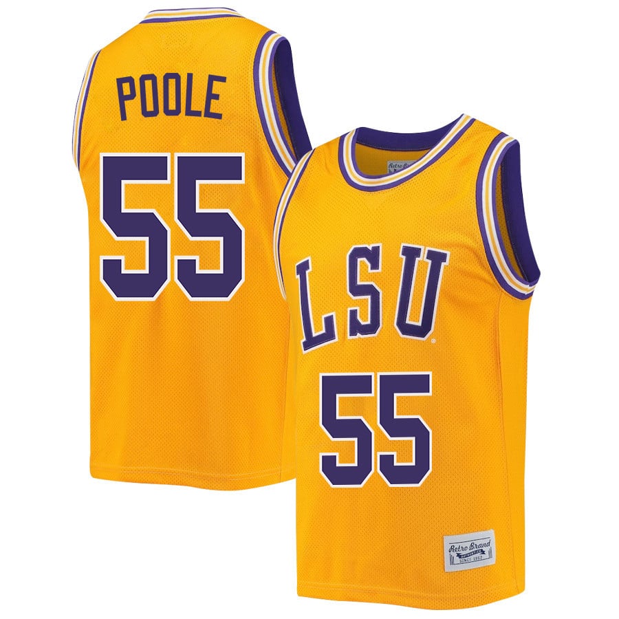 Kateri Poole 55 Lsu Tigers 2023 Basketball Jersey Retro- Gold