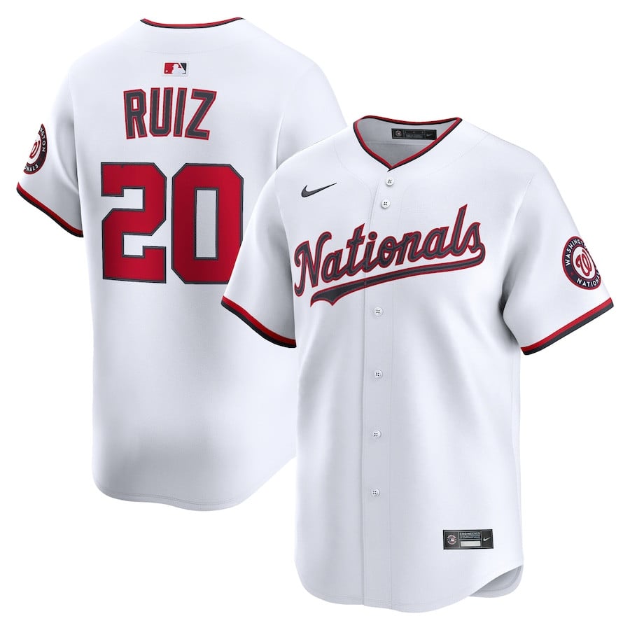 Keibert Ruiz 20 Washington Nationals Alternate Limited Player Mmen Jersey - White