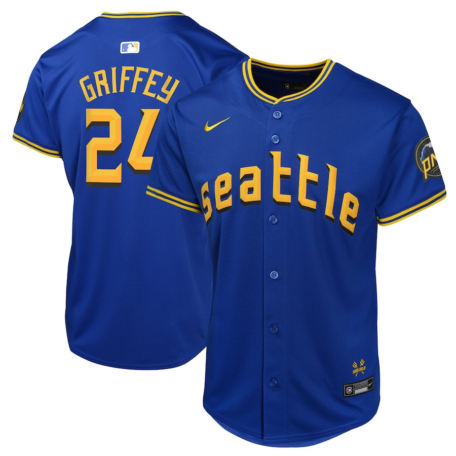 Ken Griffey Jr. 24 Seattle Mariners City Connect Limited Youth Jersey - Navy