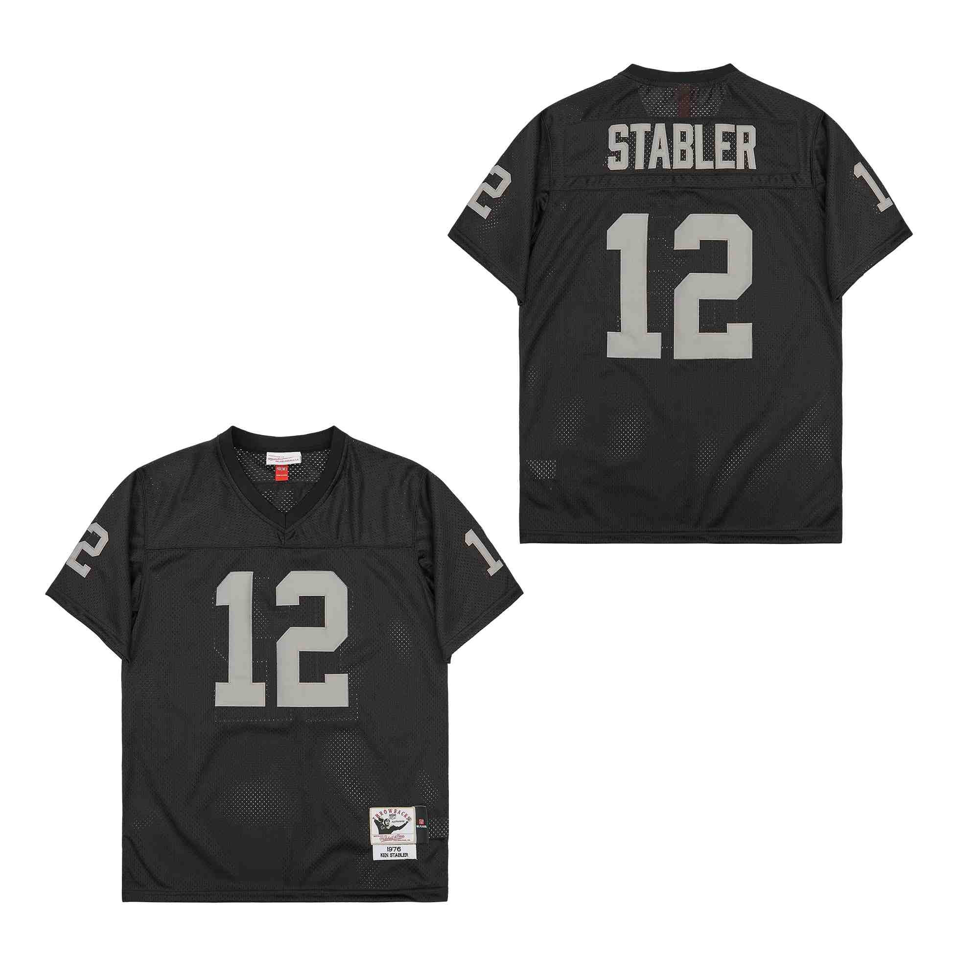 Ken Stabler 12 Las Vegas Raiders Throwback Men Jersey - Black Js9513