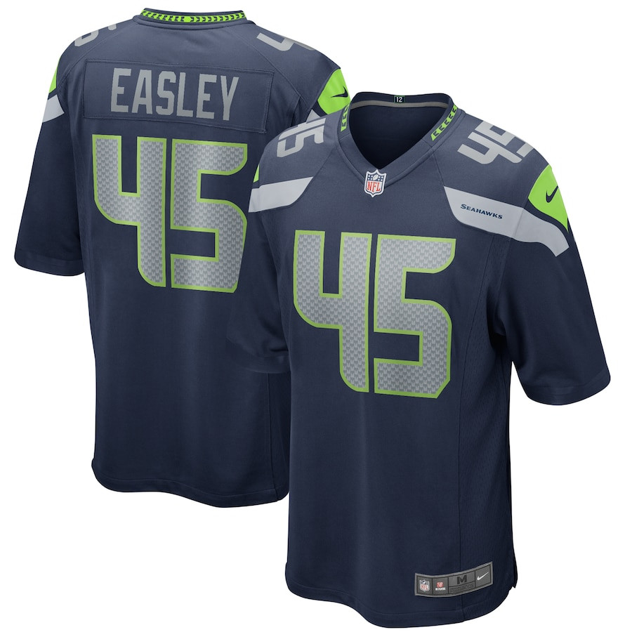 Kenny Easley 45 Seattle Seahawks Men Game Retired Jersey - College Navy Js2185