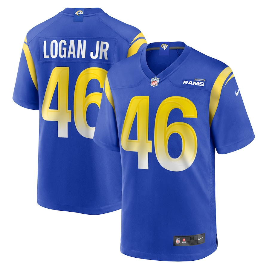 Kenny Logan Jr. 46 Los Angeles Rams Game Men Jersey - Royal Js2106