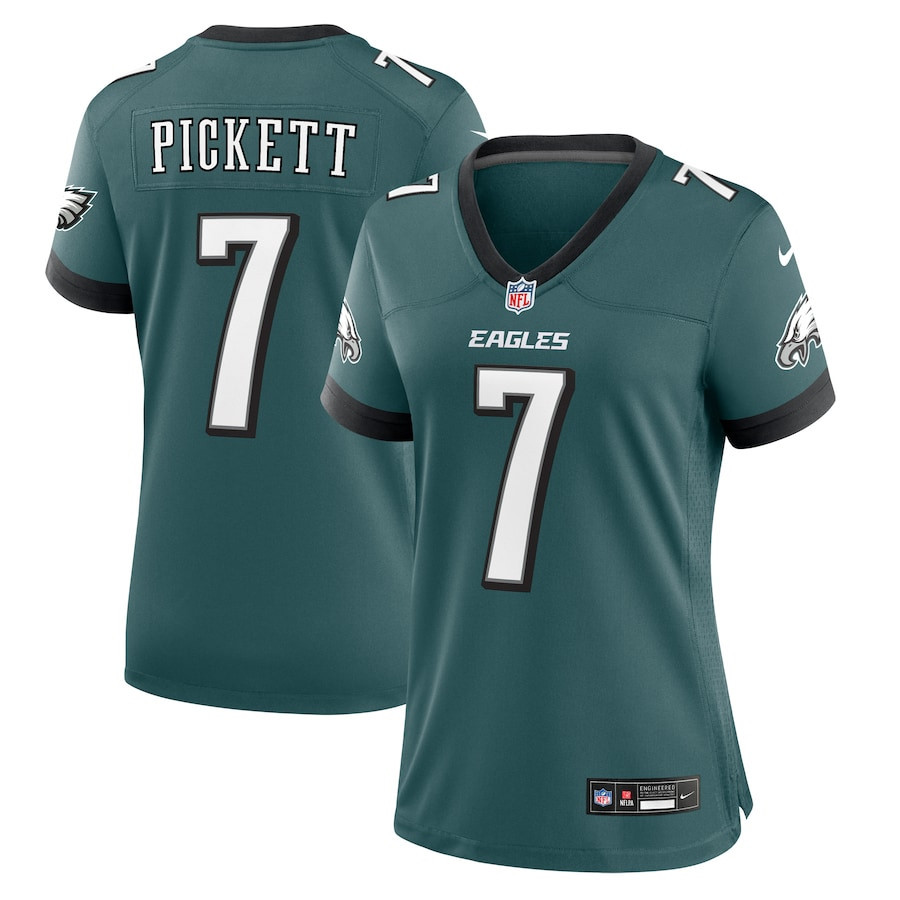 Kenny Pickett 7 Philadelphia Eagles Women's Team Game Jersey - Midnight Green Js4431
