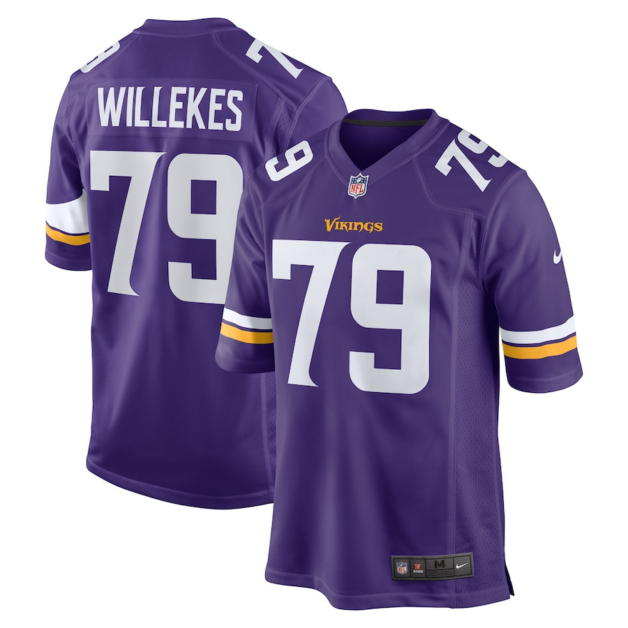 Kenny Willekes 79 Minnesota Vikings Men Game Jersey - Purple Js6137