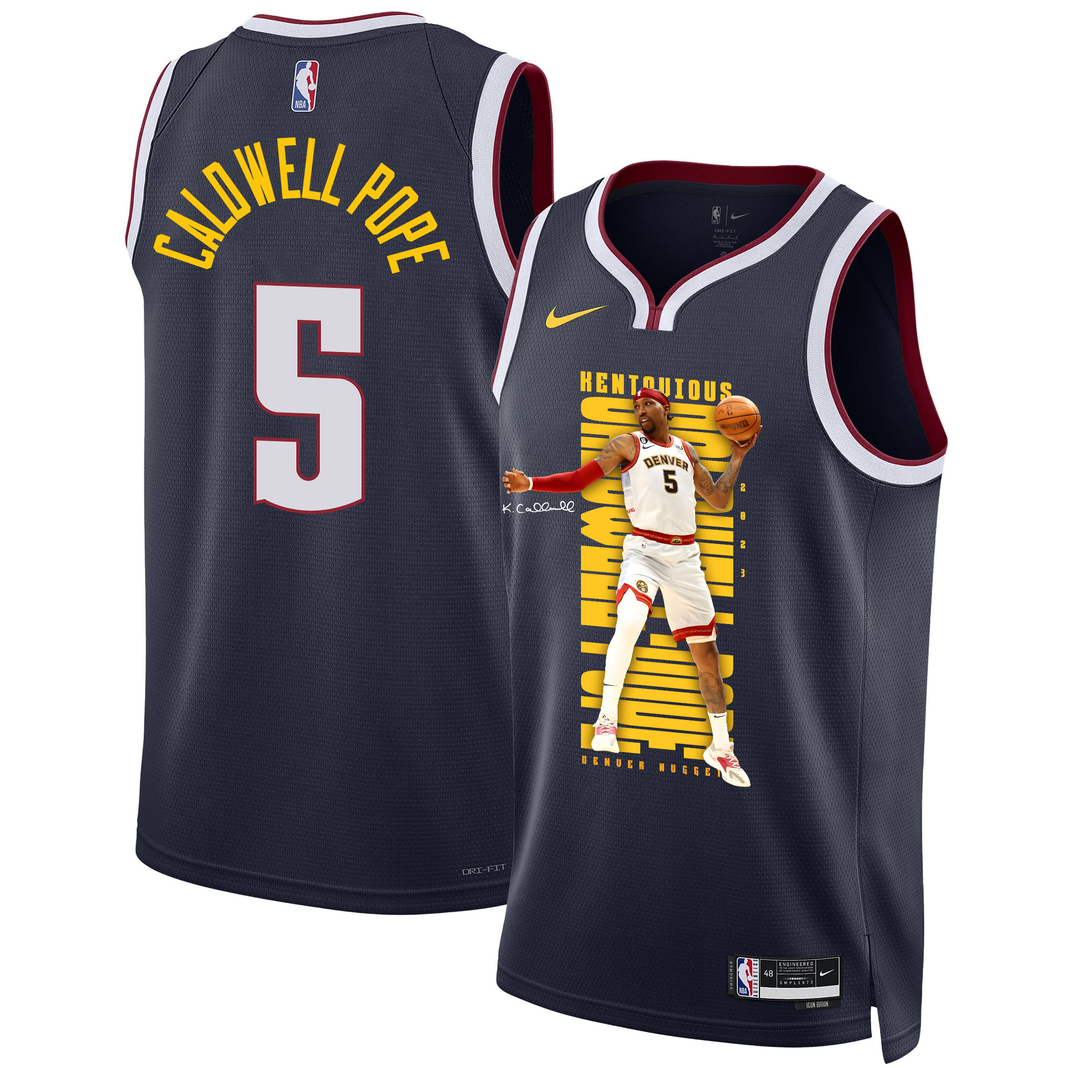 Kentavious Caldwell-pope 5 Denver Nuggets Scoring Flair 2023 Nba Champions Swingman Jersey - Black