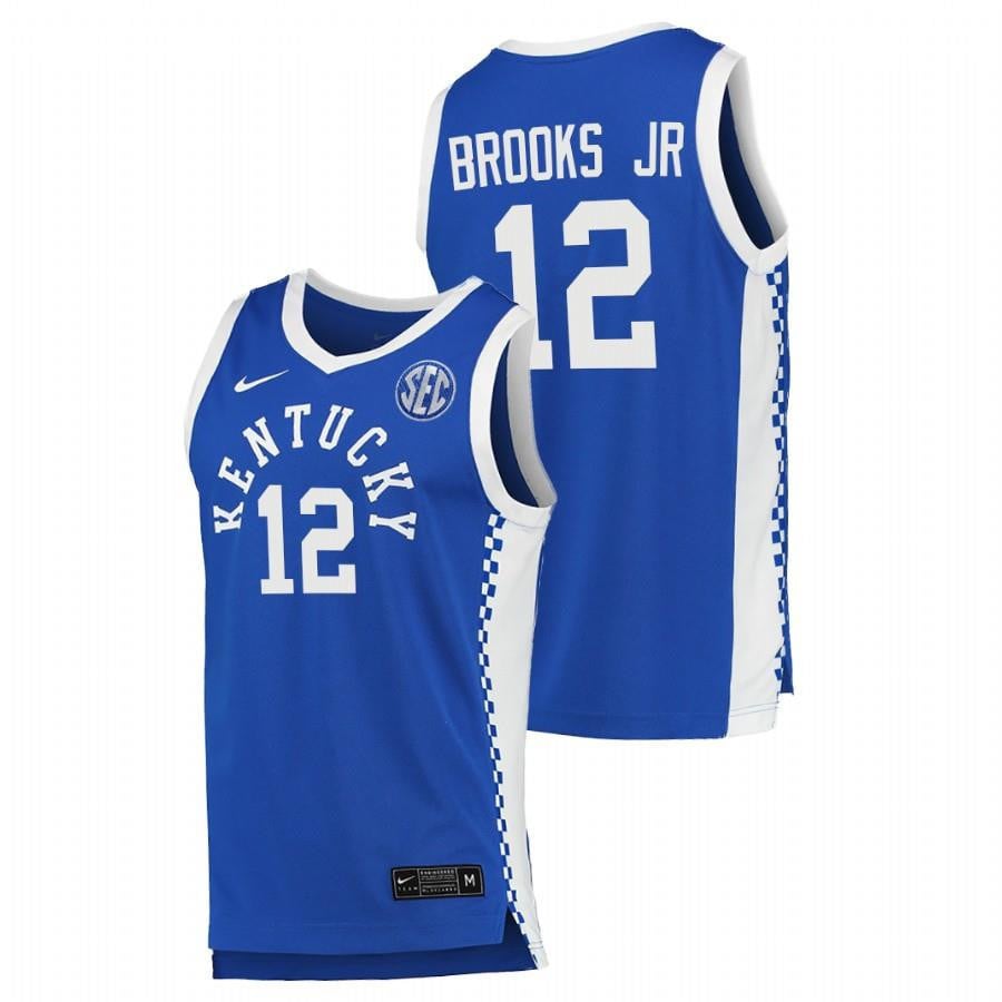 Kentucky Wildcats 12 Keion Brooks Jr. 2023 Royal College Basketball Men Jersey