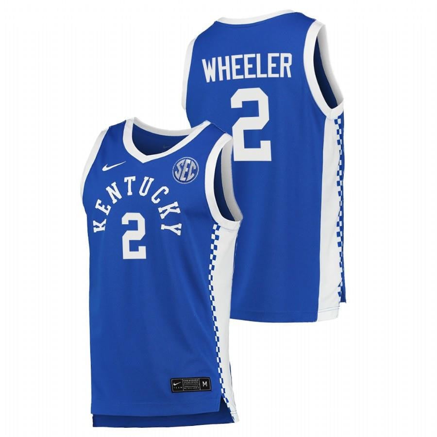 Kentucky Wildcats 2 Sahvir Wheeler 2023 Royal College Basketball Men Jersey