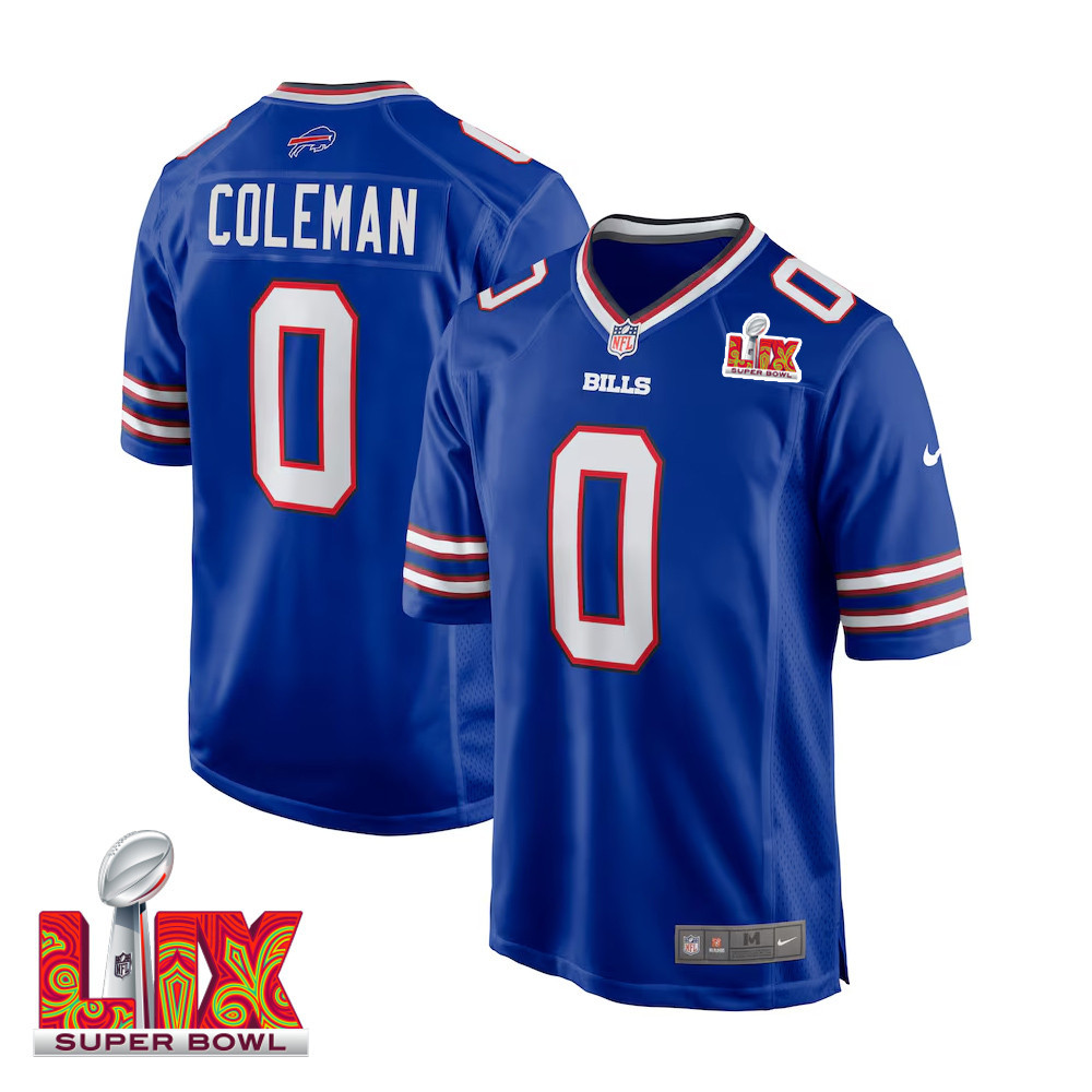 Keon Coleman #0 Buffalo Bills Super Bowl Lix Jersey - Men's - Royal Js2873