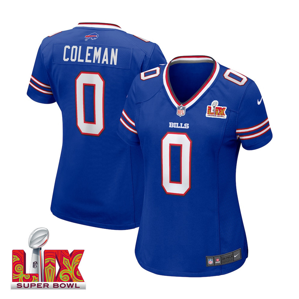 Keon Coleman #0 Buffalo Bills Super Bowl Lix Women's Jersey - Royal Js8514