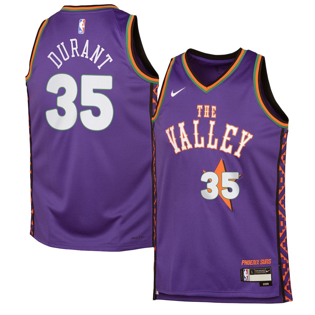 Kevin Durant 35 Phoenix Suns 2024/25 Swingman Player Youth Jersey - City Edition - Purple