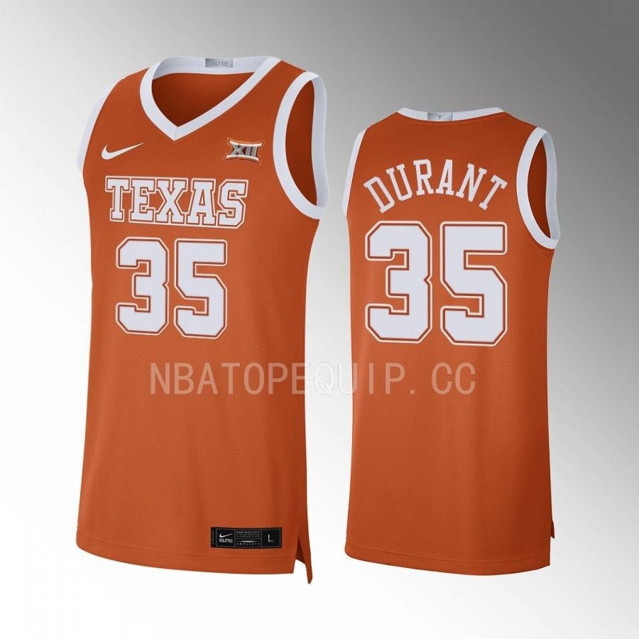 Kevin Durant 35 Texas Longhorns Orange Jersey Limited Basketball Alumni