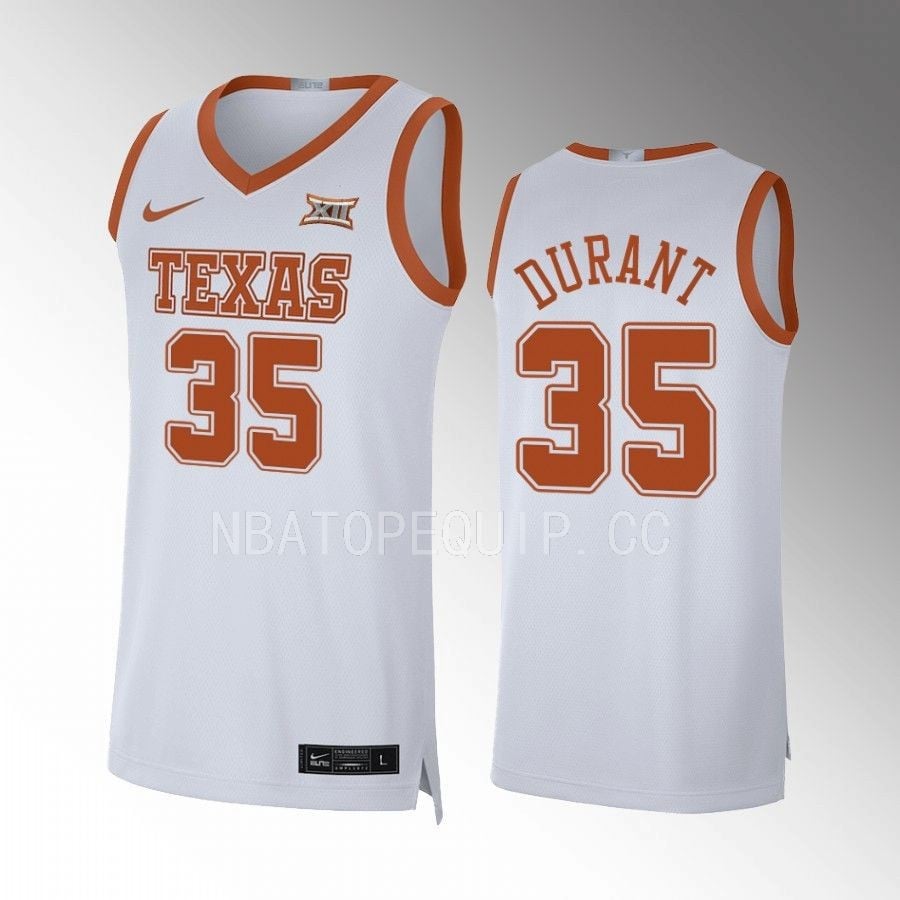 Kevin Durant 35 Texas Longhorns White Jersey Limited Basketball Alumni