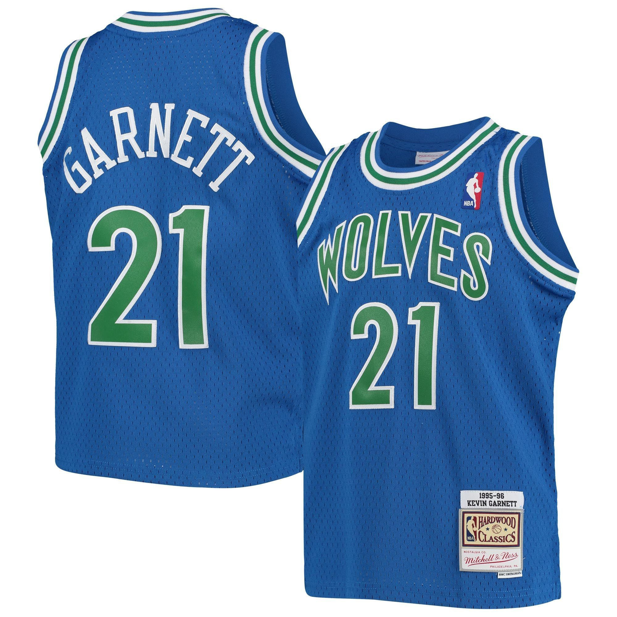 Kevin Garnett Minnesota Timberwolves Mitchell & Ness Youth 1995-96 Hardwood Classics Swingman Jersey ??blue