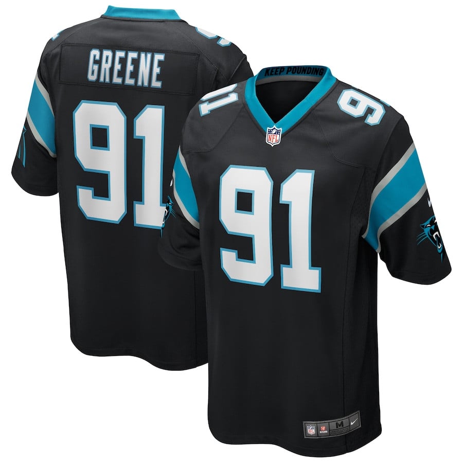 Kevin Greene 91 Carolina Panthers Men Game Retired Jersey - Black Js8976