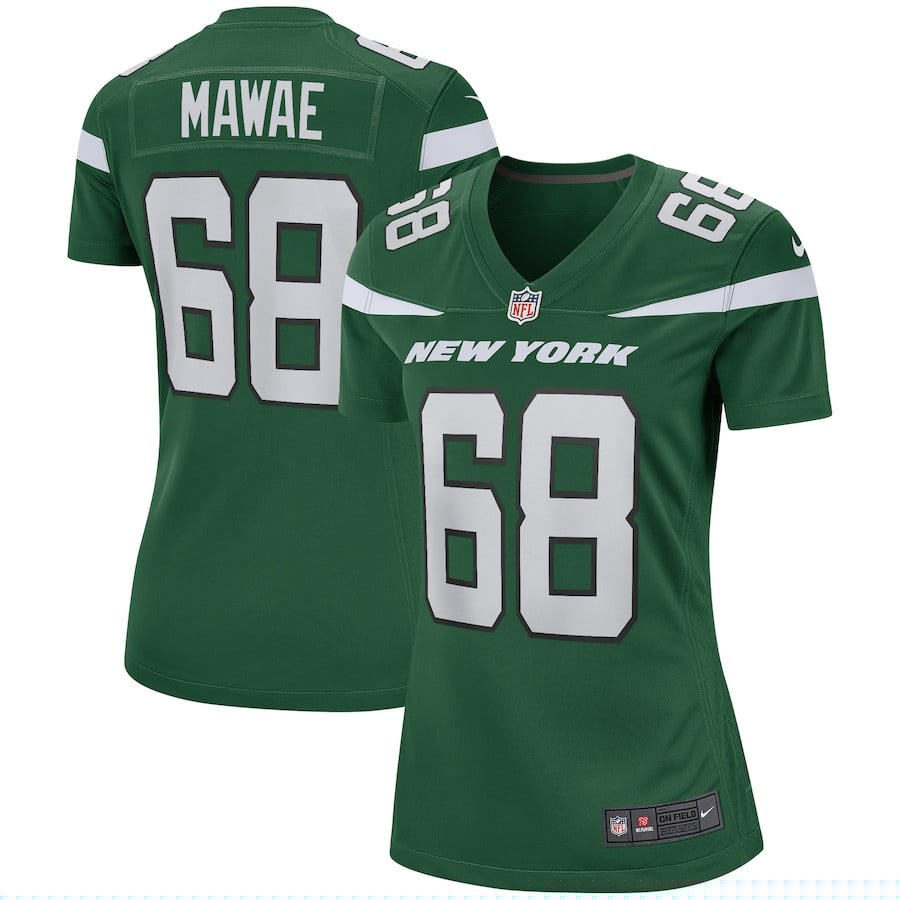 Kevin Mawae 68 New York Jets Women Game Retired Jersey - Gotham Green Js4460