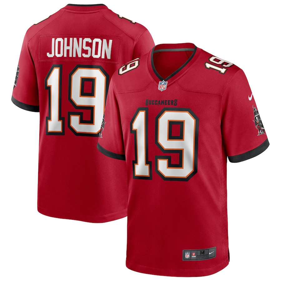 Keyshawn Johnson 19 Tampa Bay Buccaneers Men Game Retired Jersey - Red Js2996