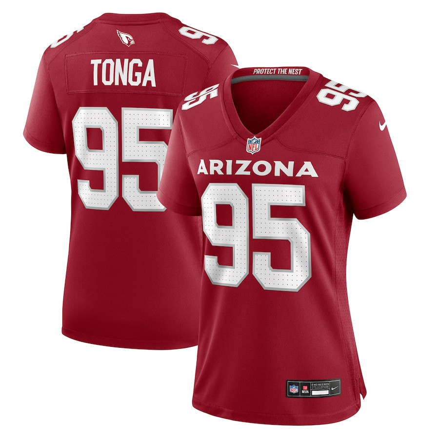 Khyiris Tonga 95 Arizona Cardinals Women's Game Jersey - Cardinal Js9447