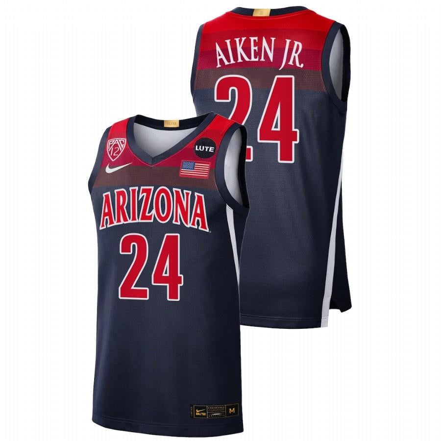 Kim Aiken Jr. 24 Navy Arizona Wildcats 2023 College Basketball Elite Limited Jersey