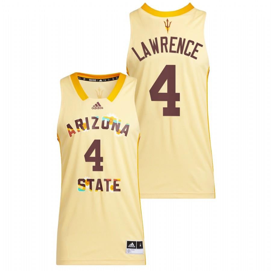 Kimani Lawrence 4 Yellow Arizona State Sun Devils 2022 Basketball Honoring Black Excellence Jersey