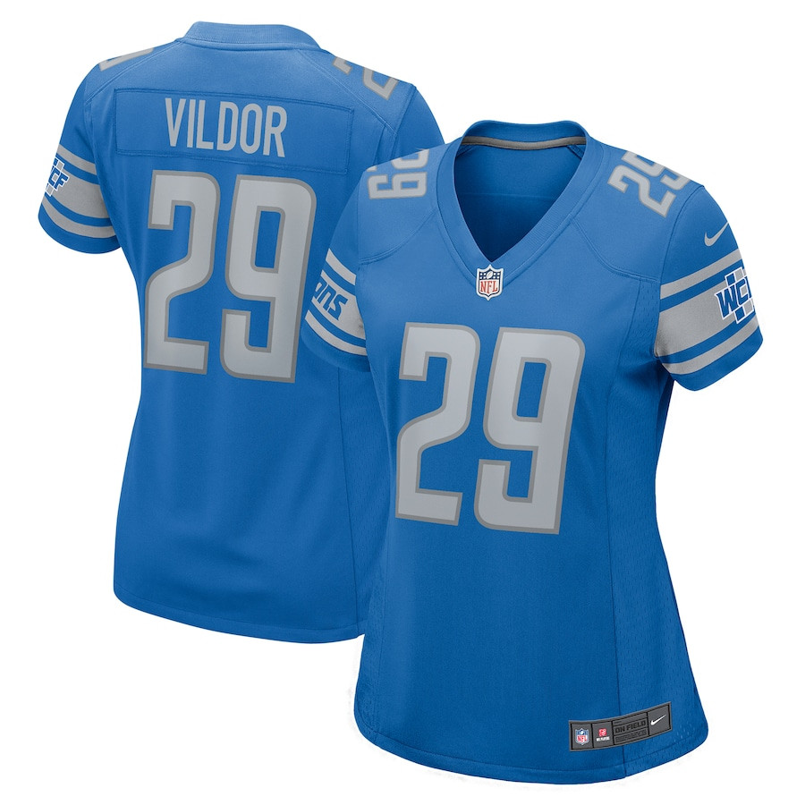 Kindle Vildor 29 Detroit Lions Game Women Jersey - Blue Js9361