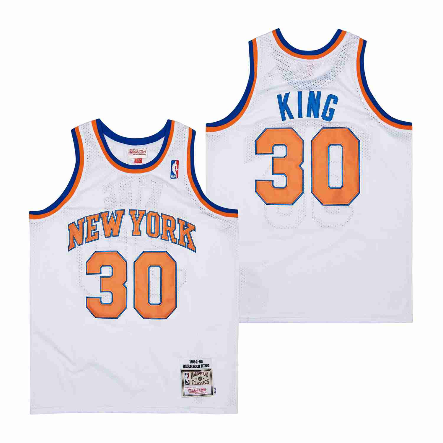 King 30 New York Knicks Throwback Swingman Jersey - White