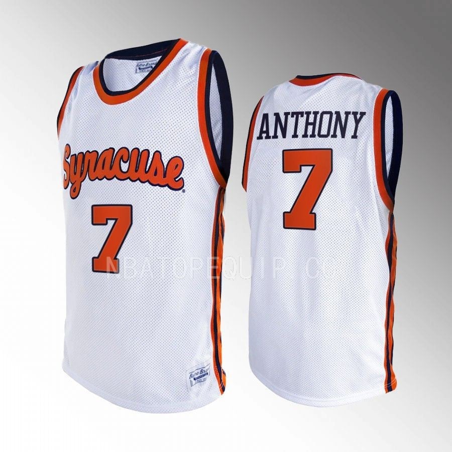 Kiyan Anthony 7 Syracuse Orange White Jersey Retro Basketball Class Of 2025