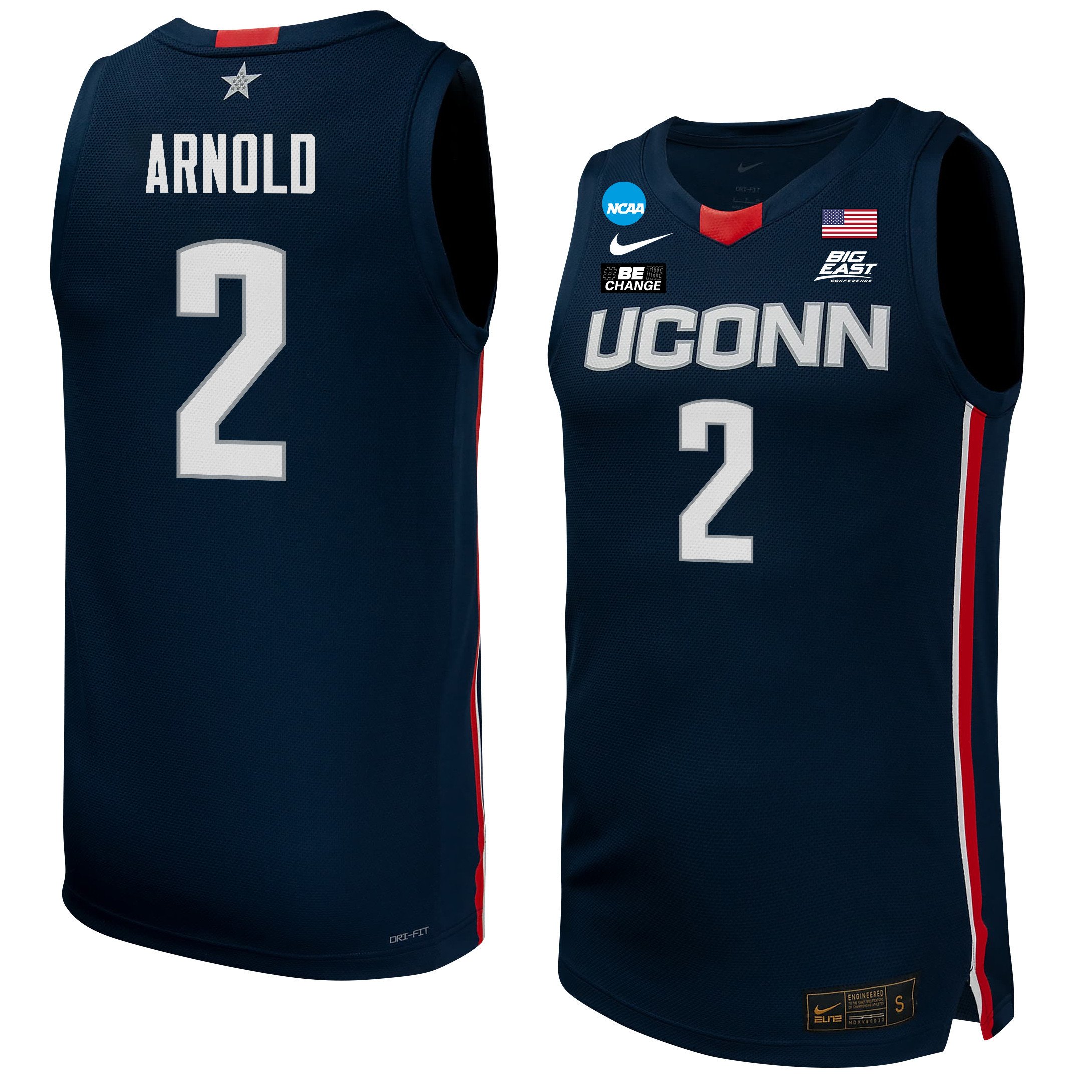 Kk Arnold 2 Uconn Huskies 2024 Women's Basketball Jersey - Navy, Unisex Jersey