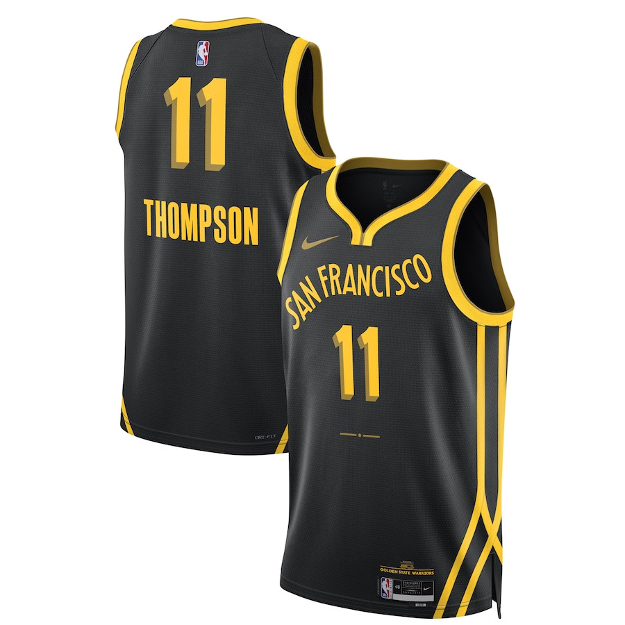 Klay Thompson 11 Golden State Warriors 2023/24 Swingman Jersey - City Edition - Unisex Black