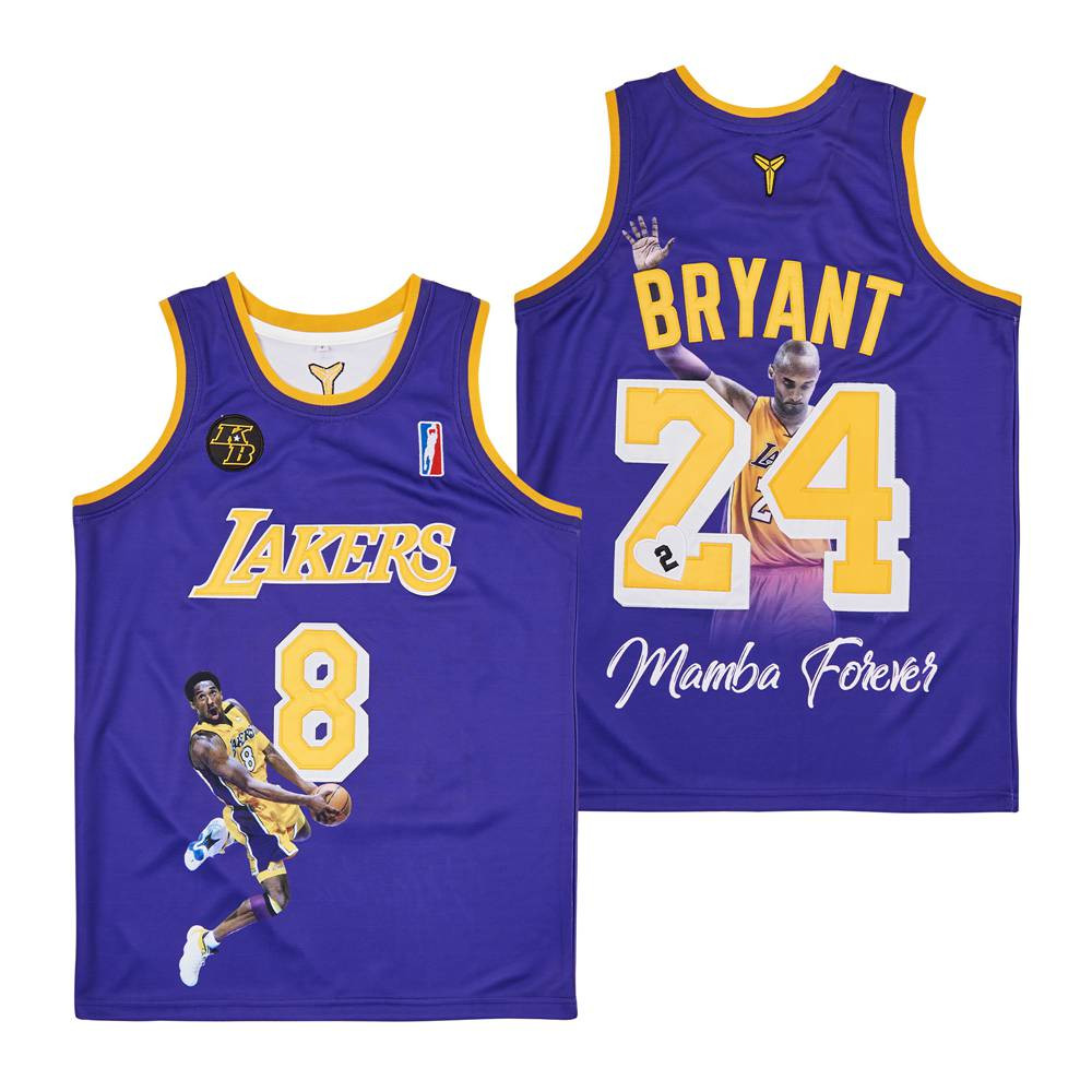 Kobe Bryant 24 Los Angeles Lakers Legendary Icon Swingman Jersey - Purple