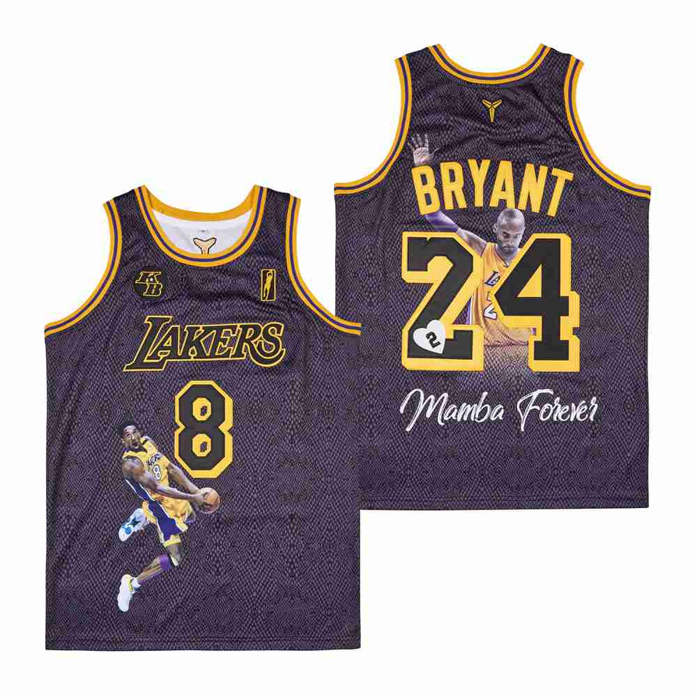 Kobe Bryant 24 Los Angeles Lakers Mamba Mentality Swingman Jersey - Purple