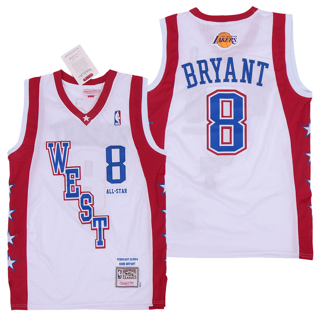 Kobe Bryant 8 Los Angeles Lakers All-star West 2004-05 Jersey - White