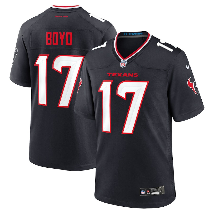 Kris Boyd 17 Houston Texans Team Game Men Jersey - Navy Js5198