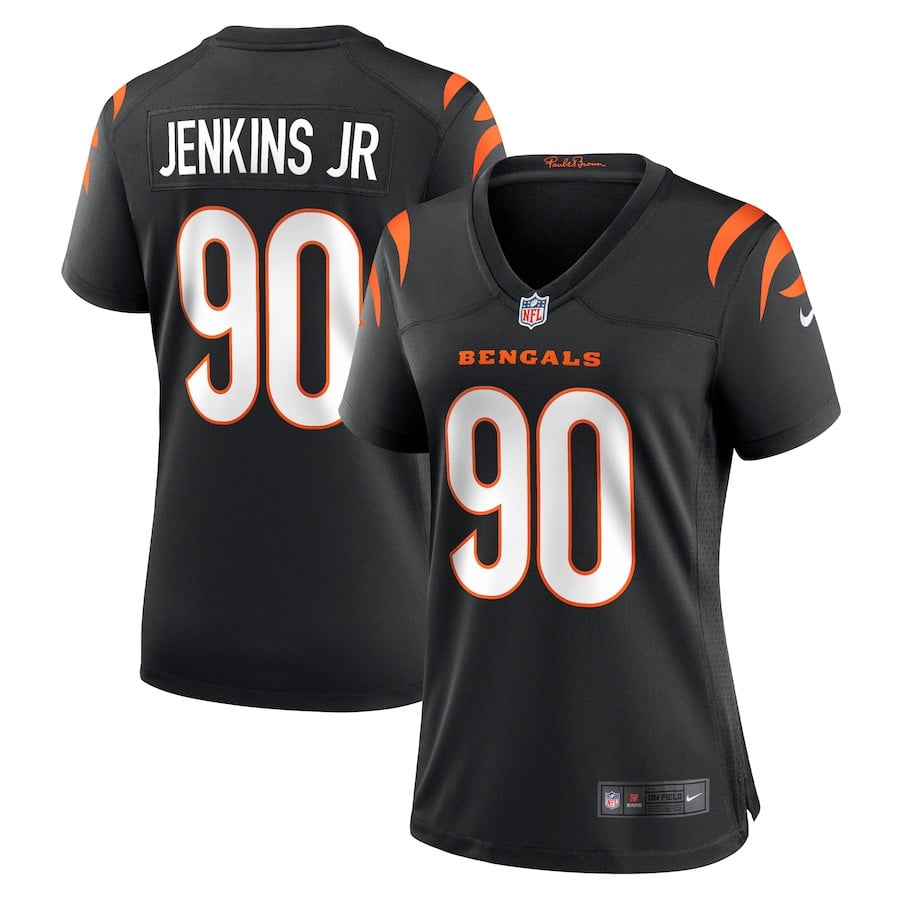 Kris Jenkins Jr. 90 Cincinnati Bengals Women's Game Jersey - Black Js7288