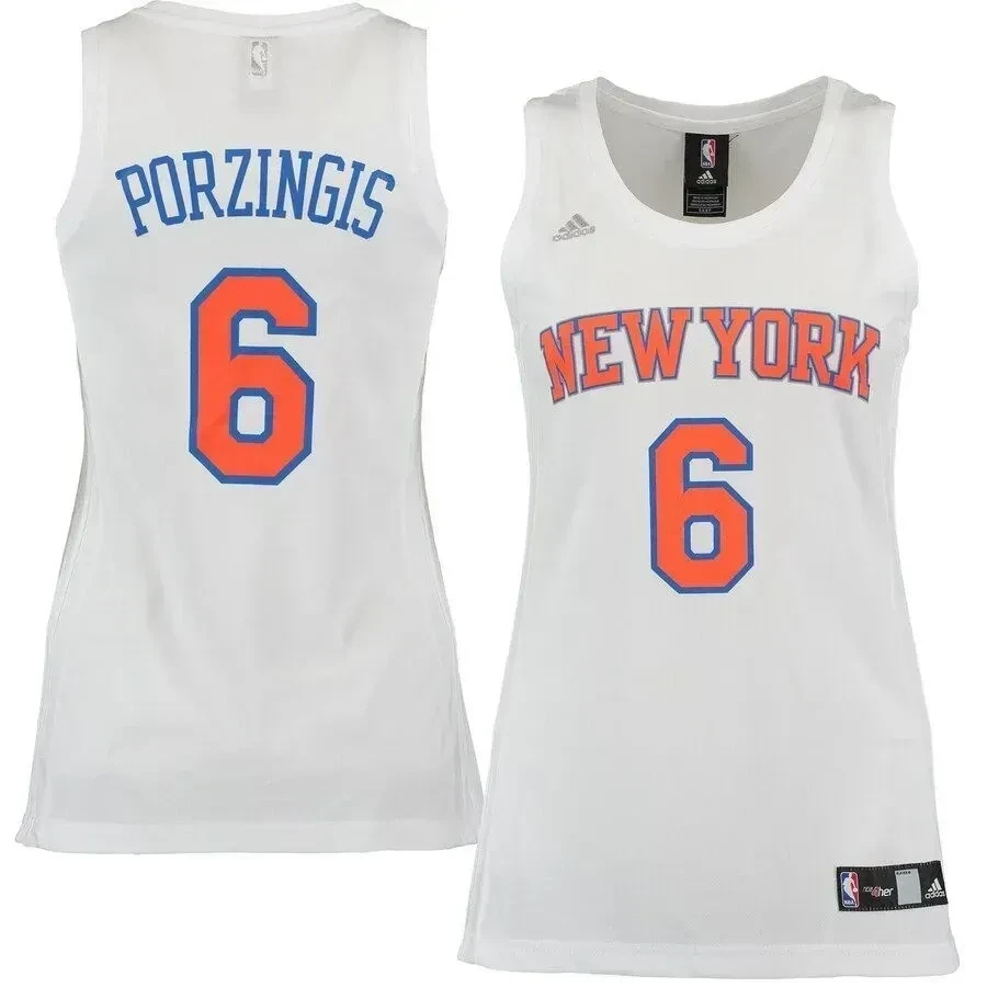 Kristaps Porzingis New York Knicks Women's Fashion Jersey - White