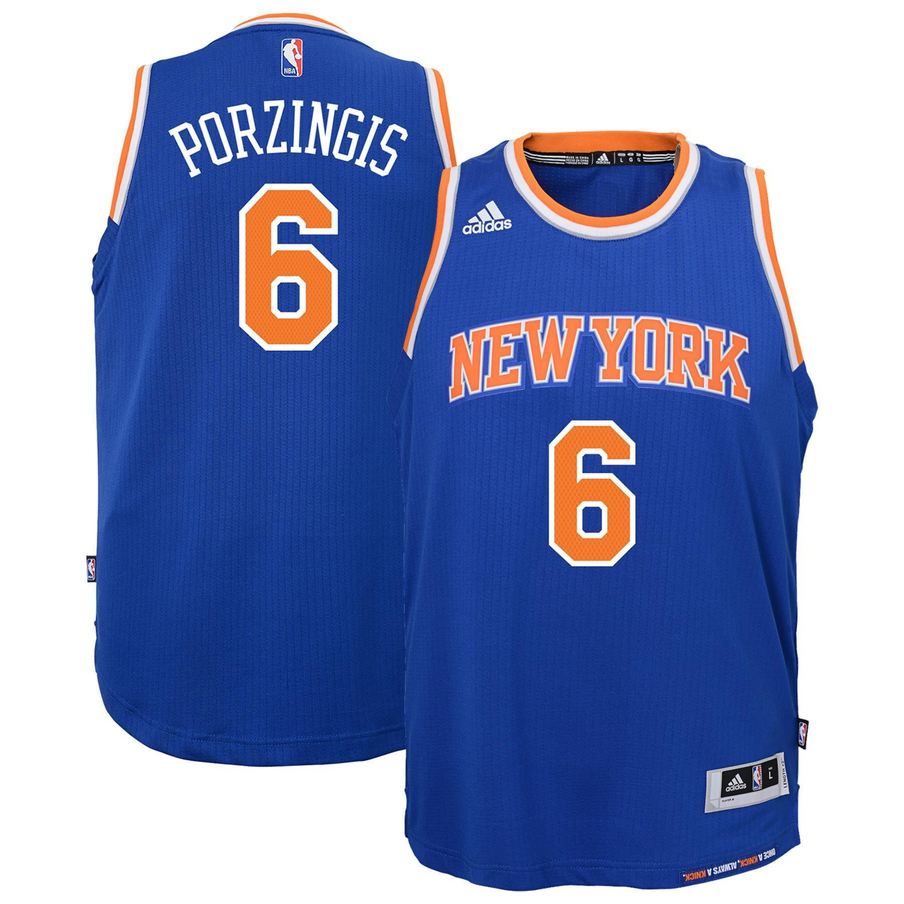 Kristaps Porzingis New York Knicks Youth Road 2014-2015 Swingman Jersey - Blue