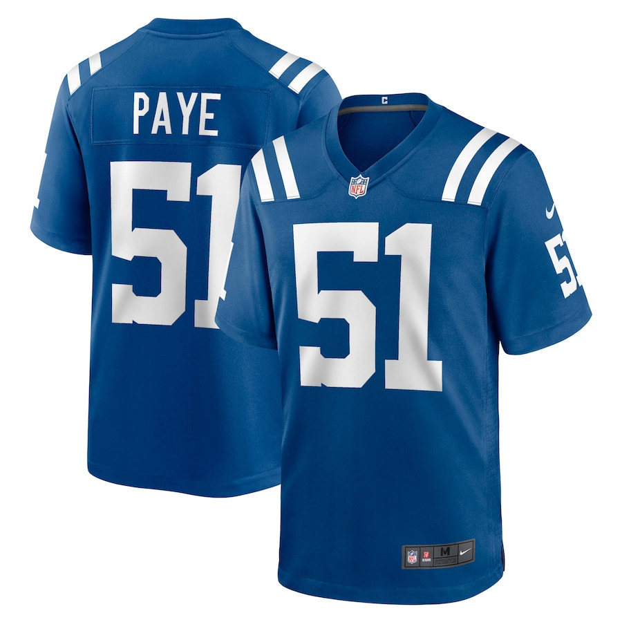 Kwity Paye 51 Indianapolis Colts Men Game Jersey - Royal Js1464