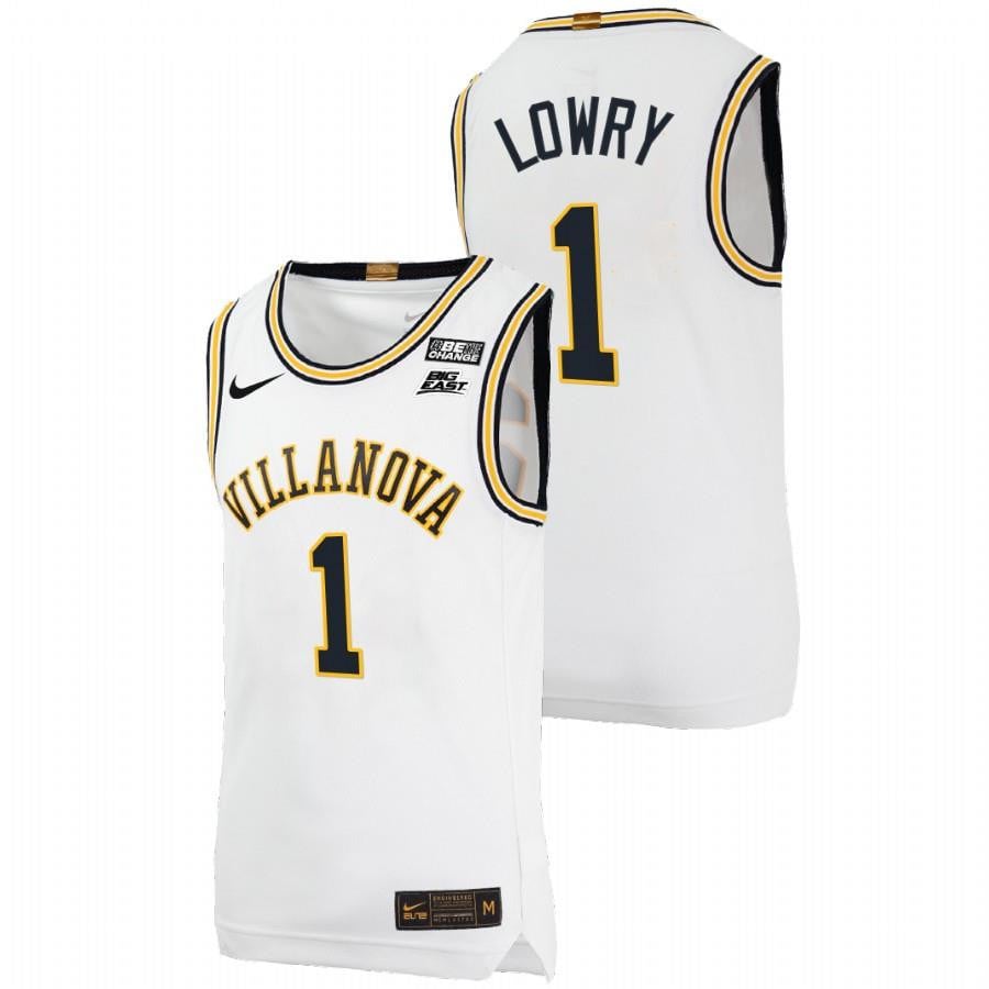 Kyle Lowry 1 White Villanova Wildcats Throwback Jersey