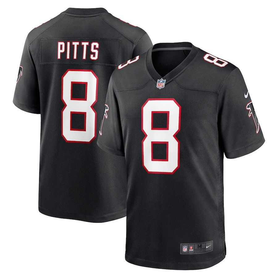 Kyle Pitts 8 Atlanta Falcons Men Game Jersey - Black Js4496